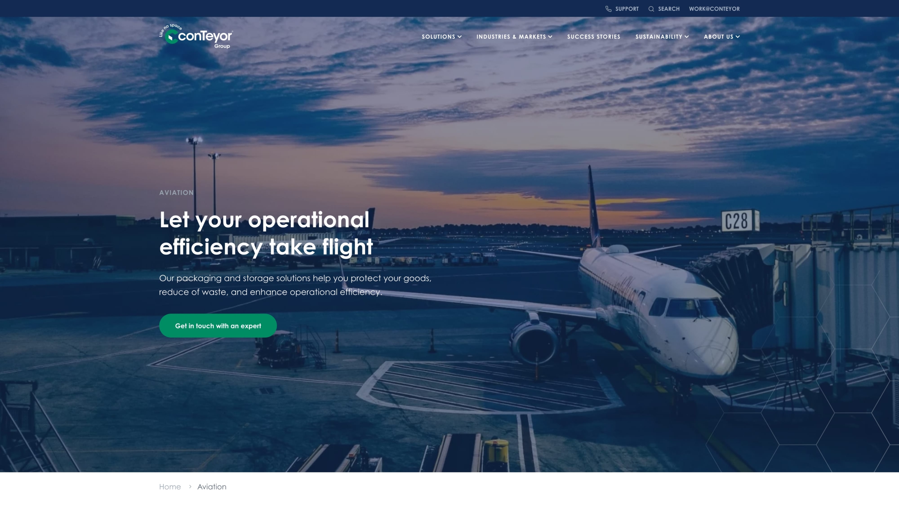 Screenshots van (details van) de Website die conTeyor liet maken door Heave Websites & Webapps Antwerpen