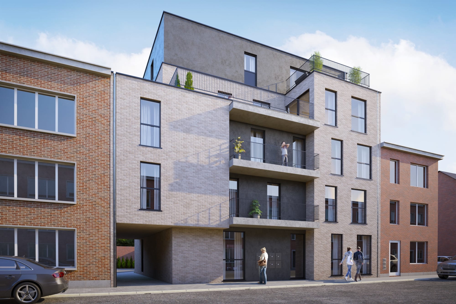 Screenshots van (details van) de Website die De Paep Projectontwikkeling liet maken door Heave Webdesign Antwerpen