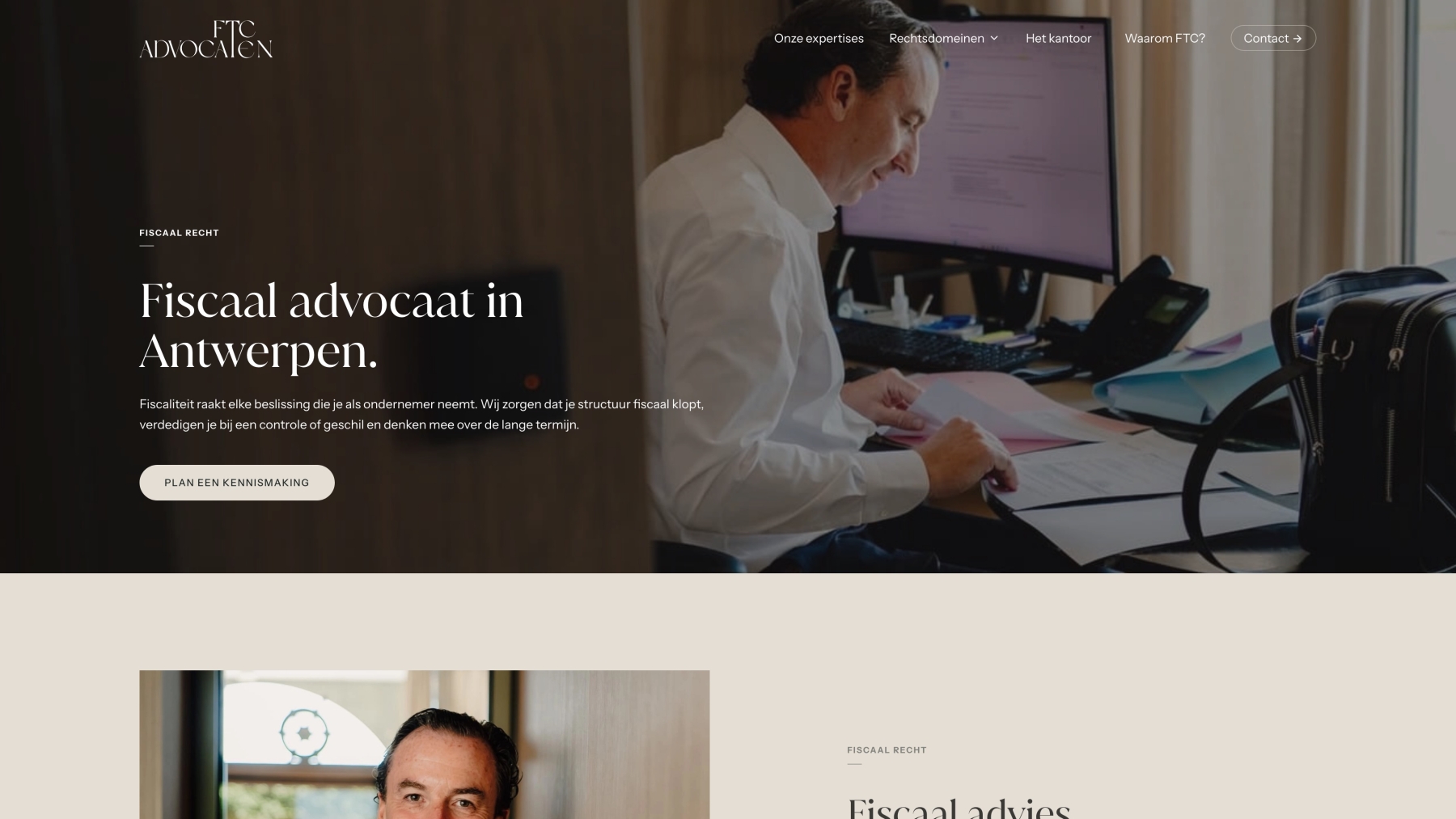 Screenshots van (details van) de Website, SEO & GEO die FTC Advocaten liet maken door Heave Websites & Webapps Antwerpen