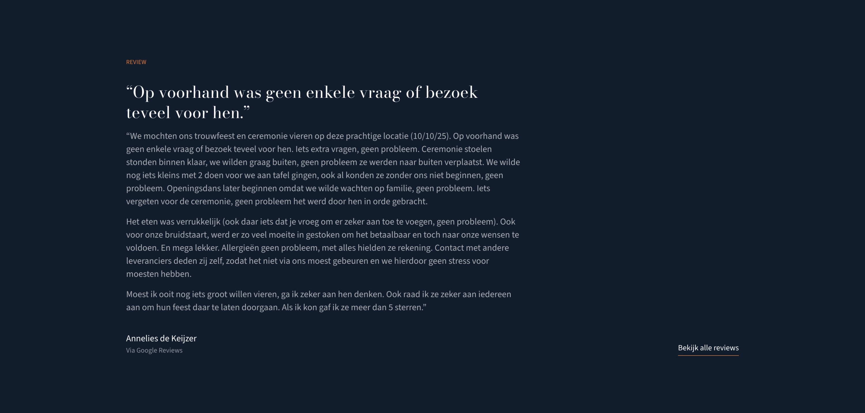 Screenshots van (details van) de Website die Hof ter Delft liet maken door Heave Websites & Webapps Antwerpen