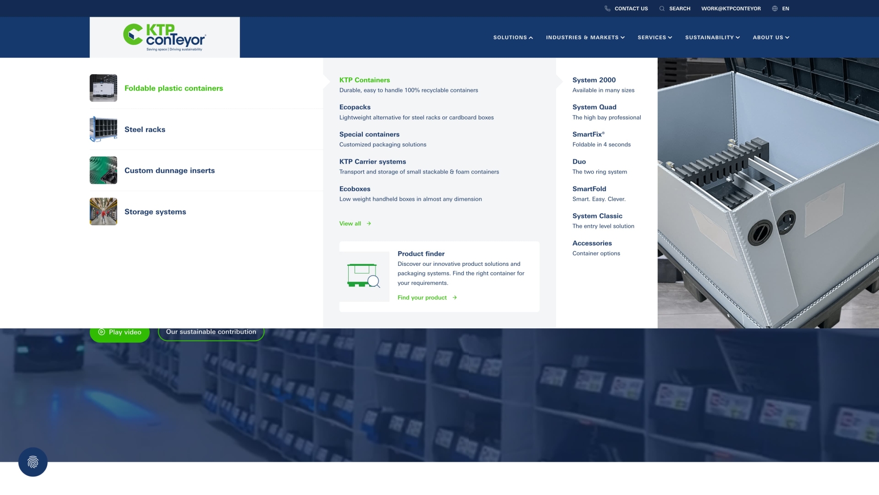 Screenshots van (details van) de website die KTPconTeyor liet maken door Heave Webdesign Antwerpen