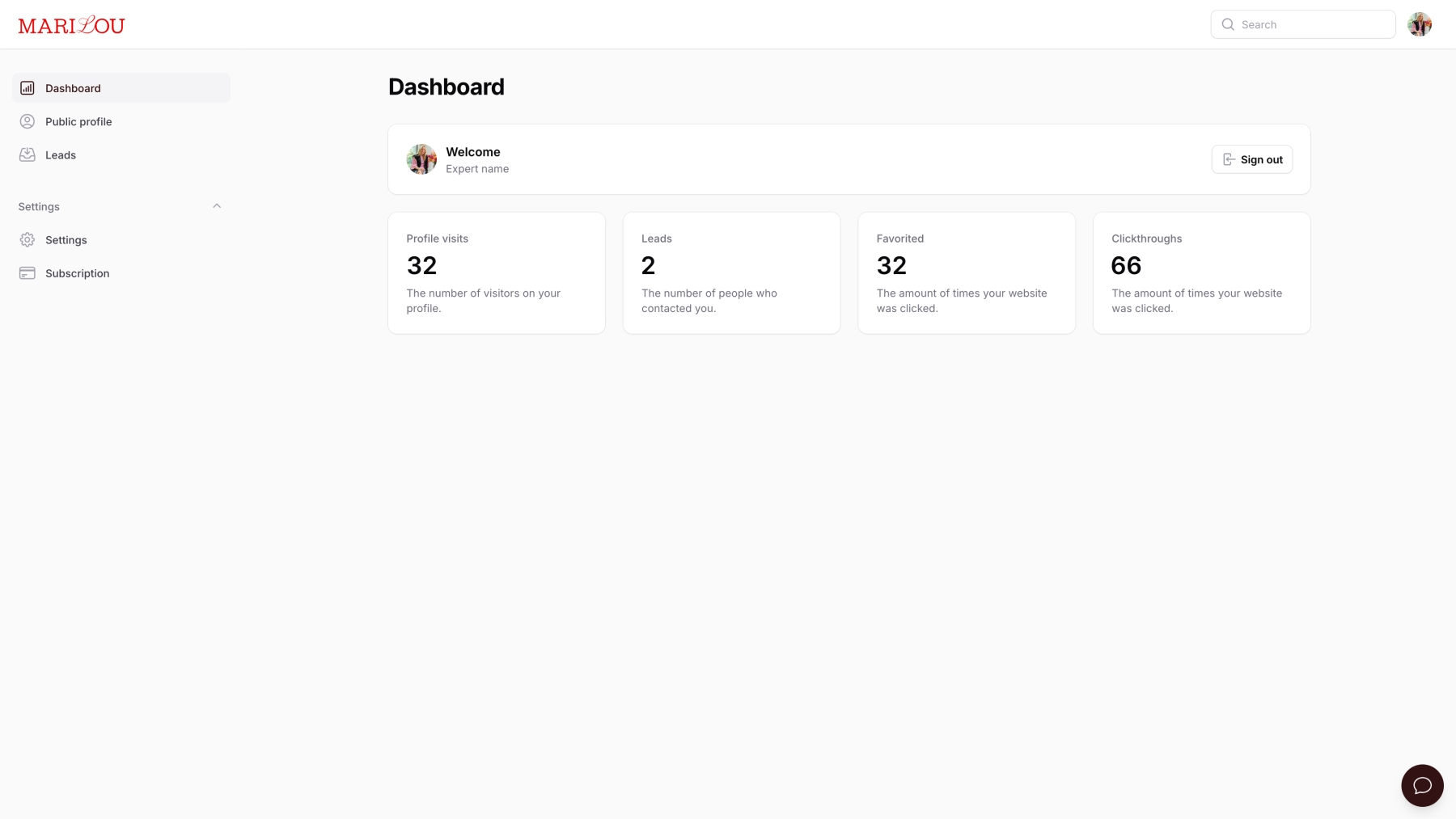 Screenshots van (details van) de Webapp, website die Marilou liet maken door Heave Websites & Webapps Antwerpen