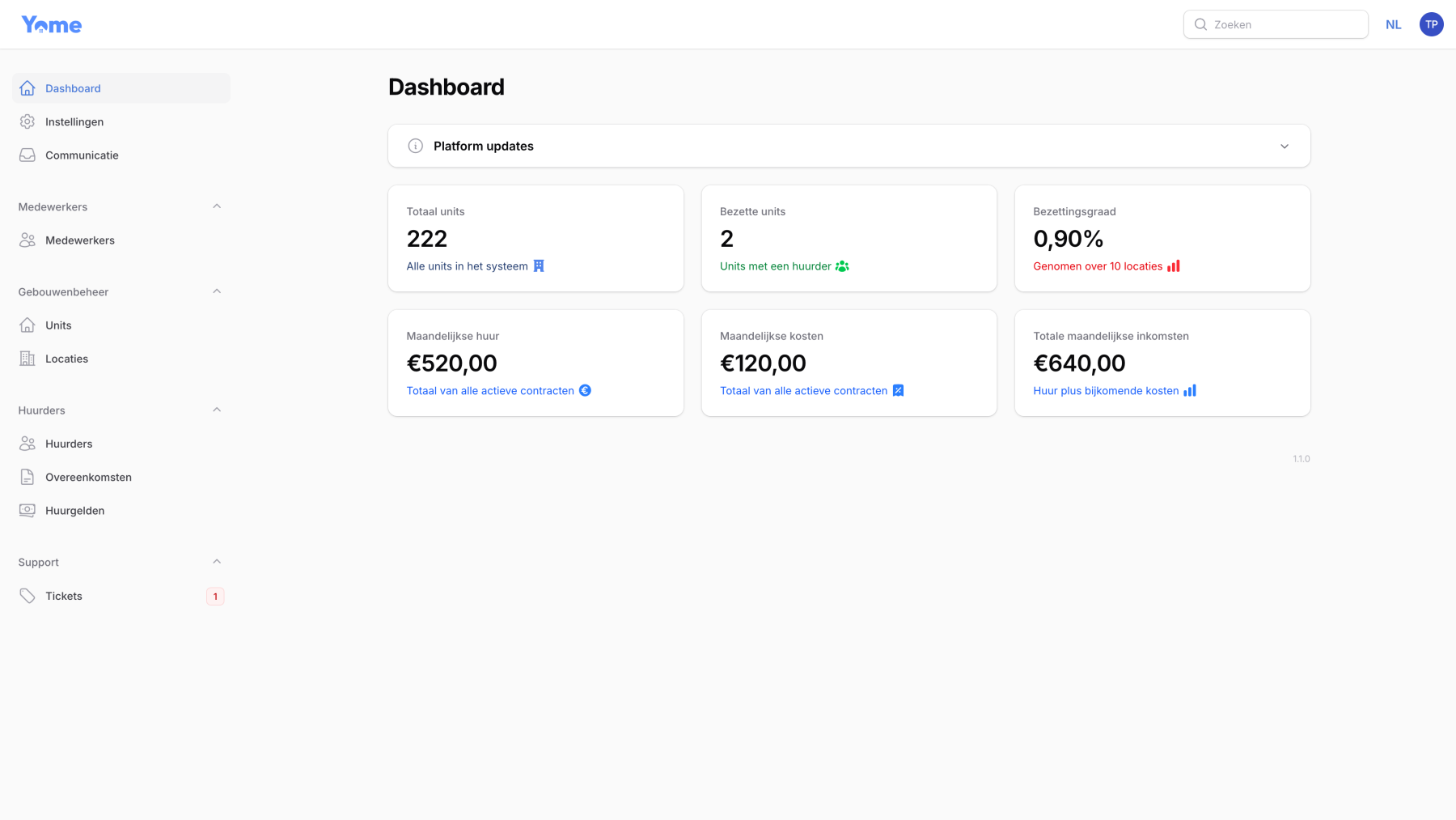 Screenshots of (details of) the website that Yome Student Housing had made by Heave Webdesign Antwerp